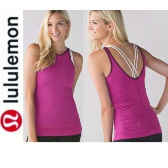 LULULEMON In the Flow Tank Purple Tank Top Size 10 - Picture 1 of 15